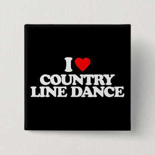 BADGE CARRÉ 5 CM J'AIME LA LIGNE DANSE DE PAYS
