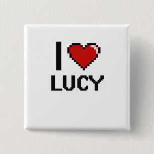 Badge Carré 5 Cm J'aime la rétro conception de Lucy Digital