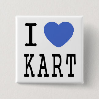 Badge Carré 5 Cm J'aime le bouton de KART