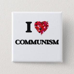 Badge Carré 5 Cm J'aime le communisme