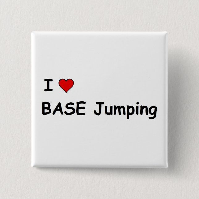 Badge Carré 5 Cm J'aime le saut de base (Devant)