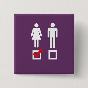 Badge Carré 5 Cm J'aime les filles