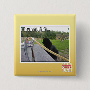 Badge Carré 5 Cm J'aime mon travail