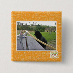 Badge Carré 5 Cm J'aime mon travail