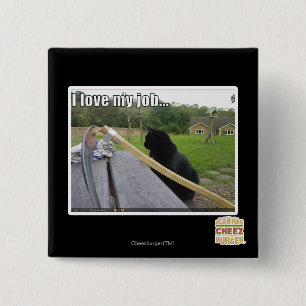 Badge Carré 5 Cm J'aime mon travail