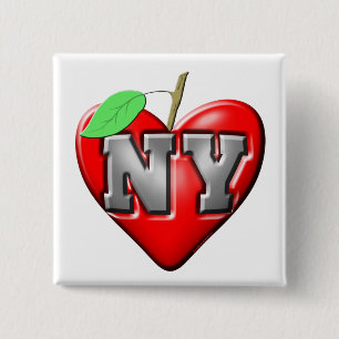 Badge Carré 5 Cm J'aime NY