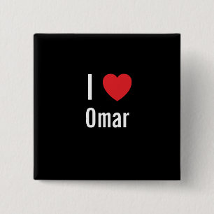 Badge Carré 5 Cm J'aime Omar