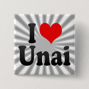 Badge Carré 5 Cm J'aime Unai, Brésil