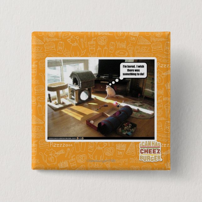 Badge Carré 5 Cm J'aimerais qu'il y ait quelque chose à faire (Devant)