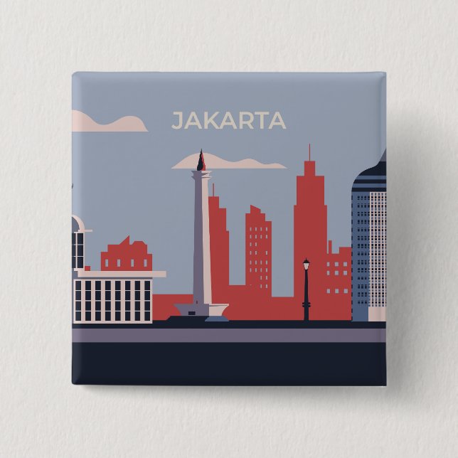 Badge Carré 5 Cm Jakarta (Devant)