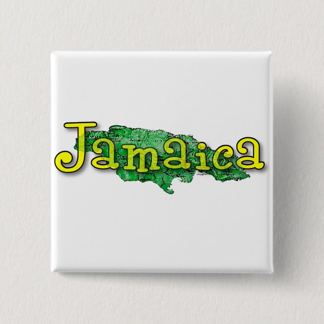Badge Carré 5 Cm Jamaïque (Devant)