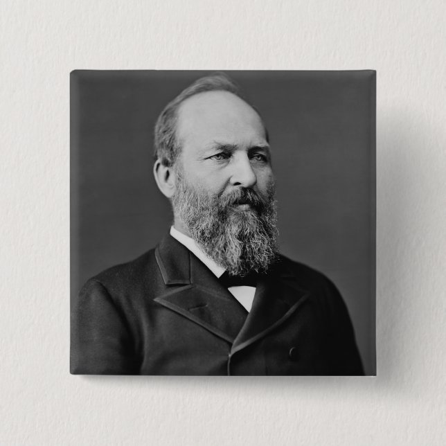Badge Carré 5 Cm James Abram Garfield (Devant)