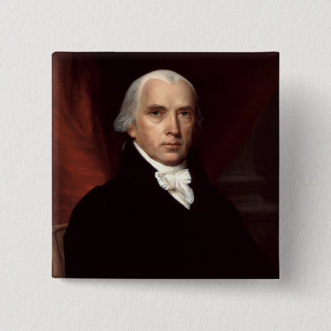 Badge Carré 5 Cm James Madison (Devant)