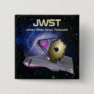 Badge Carré 5 Cm James Webb Télescope spatial JWST
