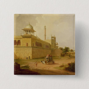 Badge Carré 5 Cm Jami Masjid, Delhi, 1811 (huile sur la toile)