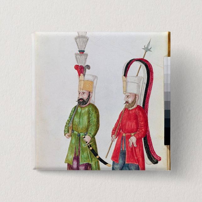 Badge Carré 5 Cm Janissaries persans, 1513 (Devant)