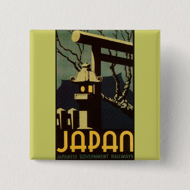 Badge Carré 5 Cm Japon (Devant)