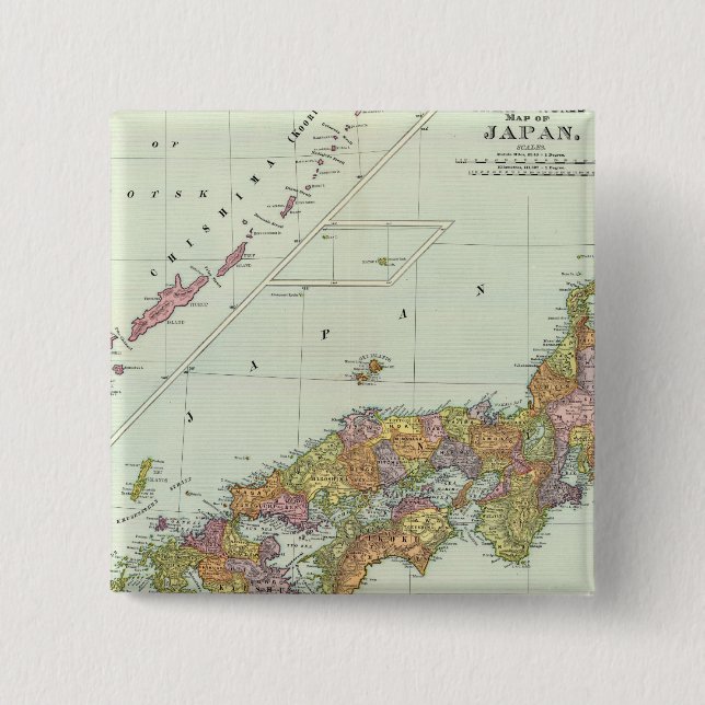 Badge Carré 5 Cm Japon 4 (Devant)