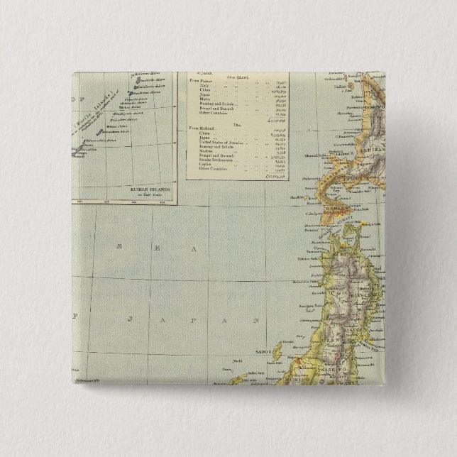 Badge Carré 5 Cm Japon 7 (Devant)