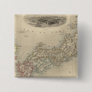 Badge Carré 5 Cm Japon et Corée