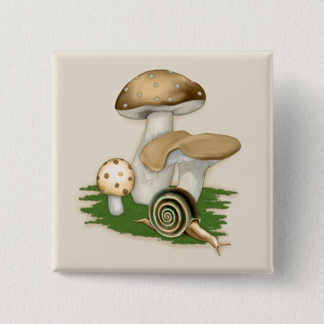 Badge Carré 5 Cm Jardin secret (Devant)