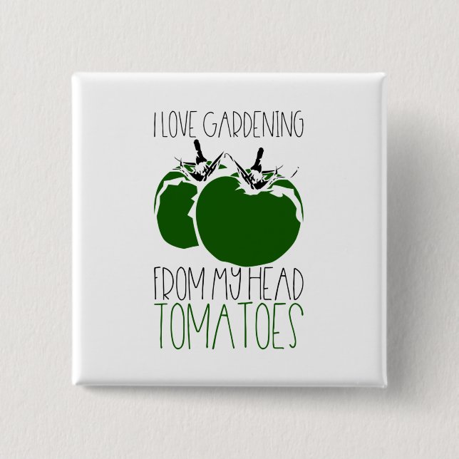 Badge Carré 5 Cm Jardinage Tomates (Devant)