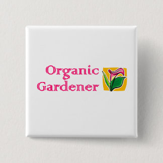 Badge Carré 5 Cm Jardinier bio - Calla Lilies