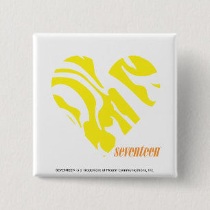 Badge Carré 5 Cm Jaune 4 de zèbre