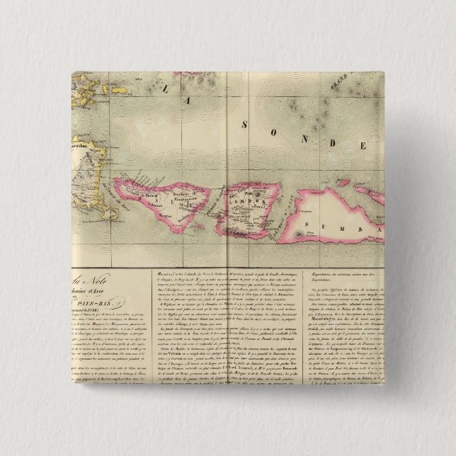 Badge Carré 5 Cm Java Océanie no 27 (Devant)