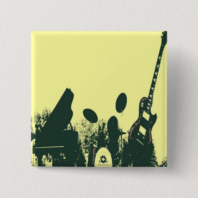 Badge Carré 5 Cm Jazz it Up/Band (Devant)