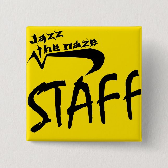 Badge Carré 5 Cm jazz staff (Devant)