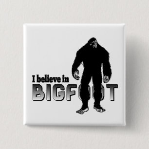 Badge Carré 5 Cm Je crois en BIGFOOT