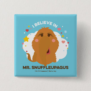 Badge Carré 5 Cm Je Crois En M. Snuffleupagus