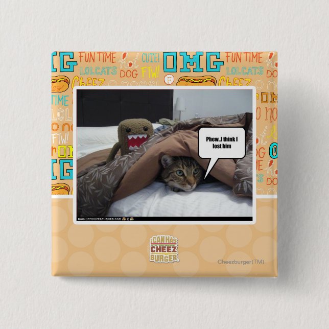 Badge Carré 5 Cm Je crois que je l'ai perdu (Devant)