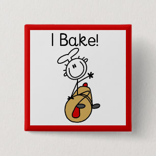 Badge Carré 5 Cm Je fais de la pâtisserie