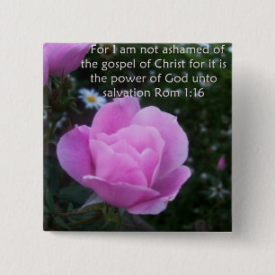 Badge Carré 5 Cm Je n'ai pas honte de l'évangile