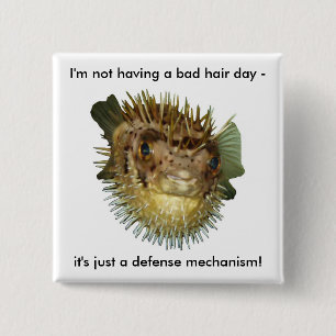 Badge Carré 5 Cm Je n'ai pas un mauvais jour de cheveux -