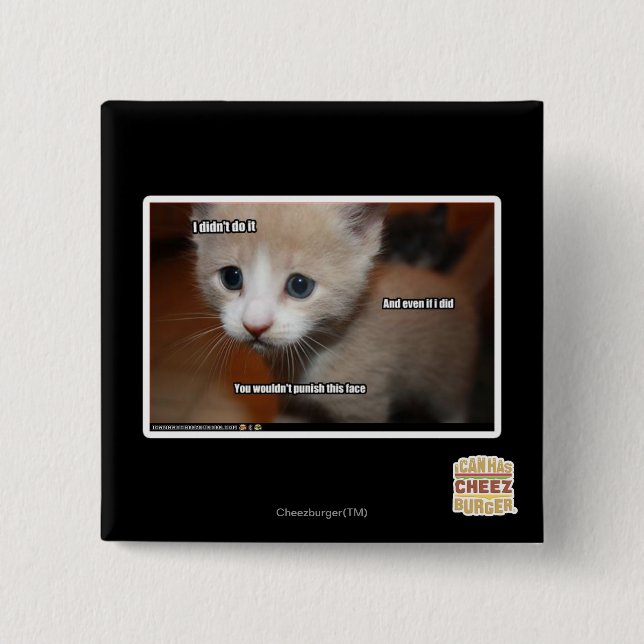 Badge Carré 5 Cm Je ne l'ai pas fait (Devant)