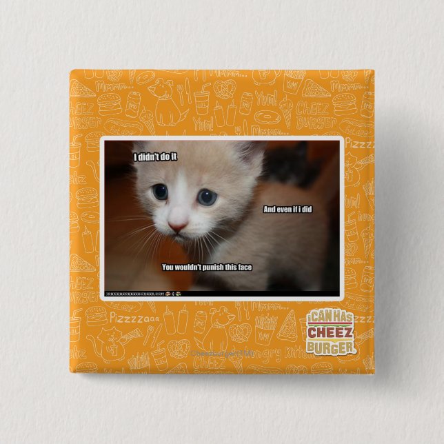 Badge Carré 5 Cm Je ne l'ai pas fait (Devant)