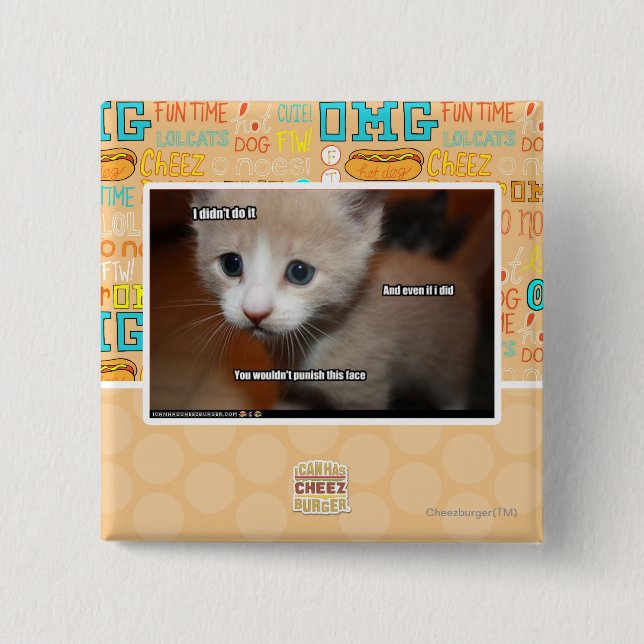 Badge Carré 5 Cm Je ne l'ai pas fait (Devant)