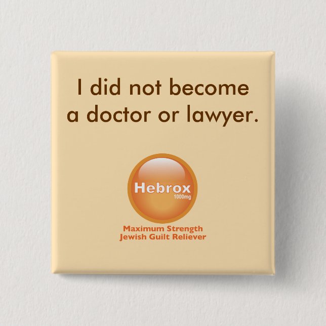 Badge Carré 5 Cm Je ne suis pas devenu un médecin ou un avocat (Devant)