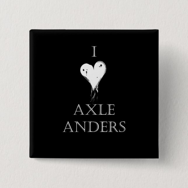 Badge Carré 5 Cm "Je Pin aime d'axe Anders" (Devant)
