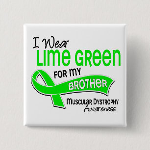 Badge Carré 5 Cm Je porte la dystrophie musculaire de frère du ver