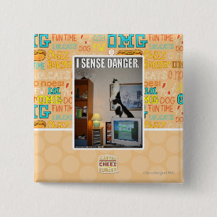 Badge Carré 5 Cm Je sens le danger