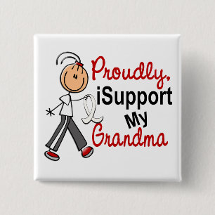 Badge Carré 5 Cm Je soutiens ma grand-maman SFT (le cancer