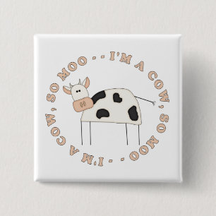Badge Carré 5 Cm Je suis des T-shirts de vache et des Cadeaux