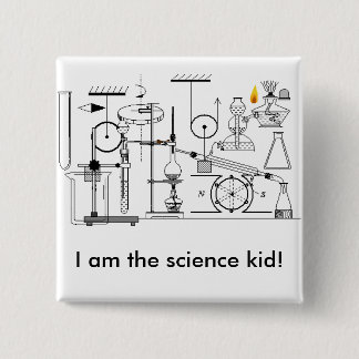 Badge Carré 5 Cm Je suis l'enfant de la science !