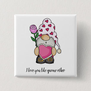 Badge Carré 5 Cm Je t'aime comme un autre amour de la Saint-Valenti