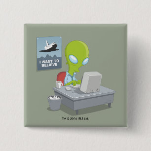 Badge Carré 5 Cm Je veux croire