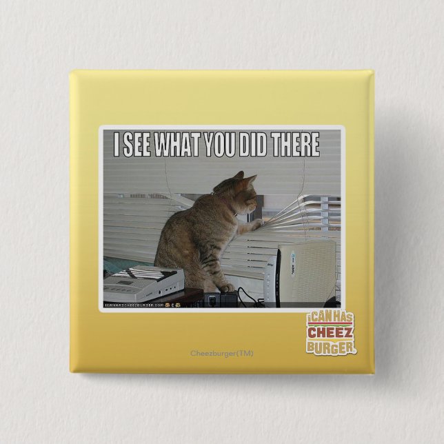 Badge Carré 5 Cm Je vois ce que vous avez fait là (Devant)